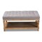 Baxton Studio Lindsey Grey Upholstered and Greywashed Wood Cocktail Ottoman 164-10653 - alternate 2